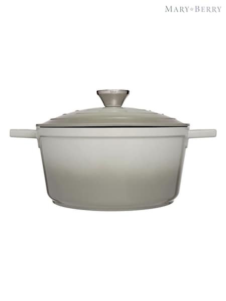 Mary Berry Grey At Home 24Cm Cast Aluminium Round Casserole Dish (W65297) | £68
