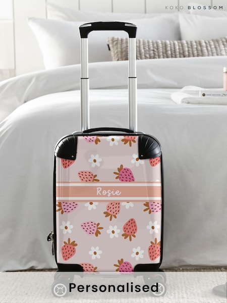 Personalised Strawberry Suitcase by Koko Blossom (W65338) | £125 - £175