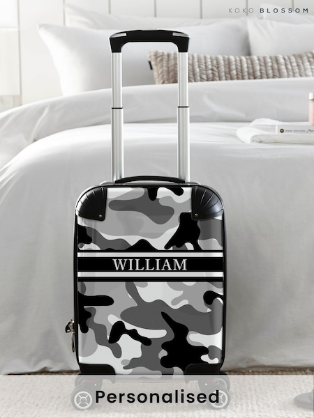 Personalised Camoflage Suitcase by Koko Blossom by Koko Blossom (W65349) | £125 - £175