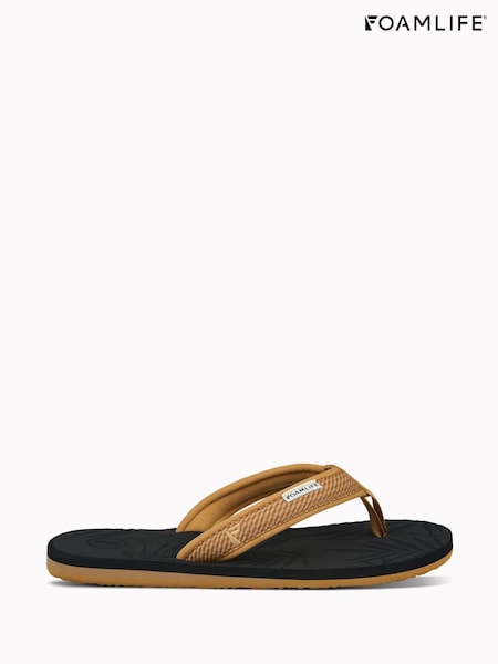 Foamlife Black Womens Harts Flip Flops (W65473) | £40