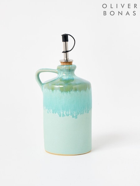 Oliver Bonas Blue Soleil Reactive Glaze Oil Bottle (W65562) | £30