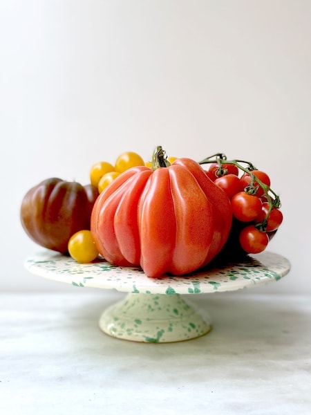 Hot Pottery Pistachio Splatter Cake Stand (W65657) | £100