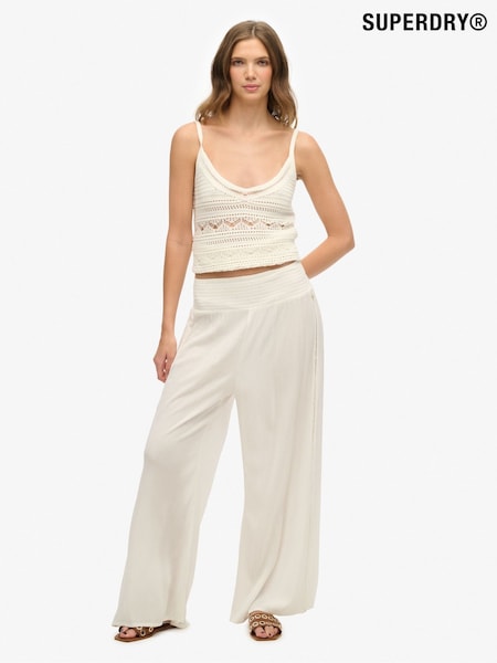 Superdry White Beach Trouser (W65755) | £65