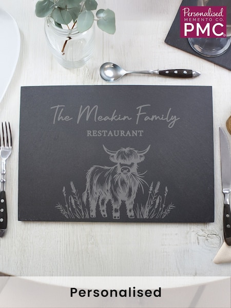 Highland Cow Slate Rectangle Placemat by PMC (W65792) | £16