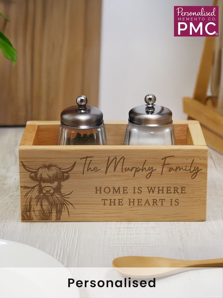 Personalised Highland Cow Amber Glass Candle by PMC (W65797) | £16