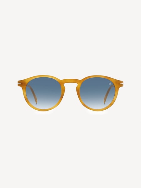 Eyewear by David Beckham Rectangular Gold Black Gunglasses (W65801) | £229
