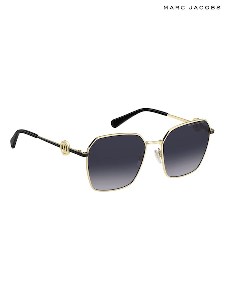 Marc Jacobs Black Square Gold Sunglasses (W65810) | £169