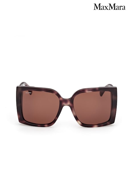 Max Mara Modern Brown Sunglasses in Coloured Havana (W65862) | £210