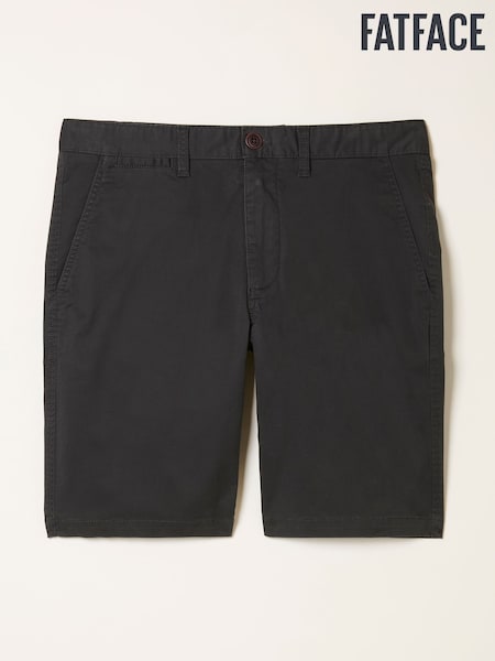 FatFace Mawes Washed Black Chino Shorts (W65880) | £44
