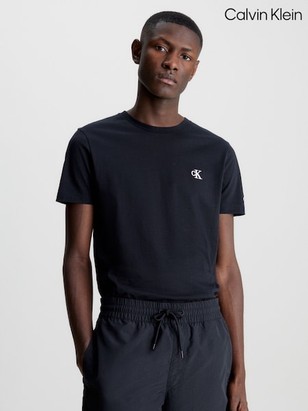 Calvin Klein Black Slim Cotton T-Shirt (W66005) | £35