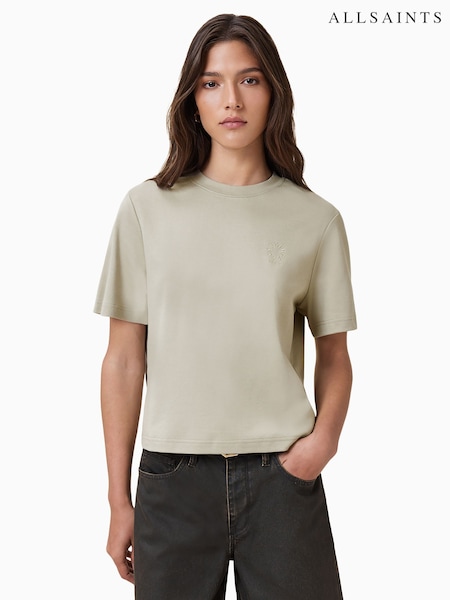 AllSaints Natural Lisa Haven Crew Neck T-Shirt (W66196) | £49