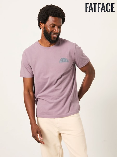 FatFace Dusky Purple Lino Graphic Tshirt (W66242) | £28