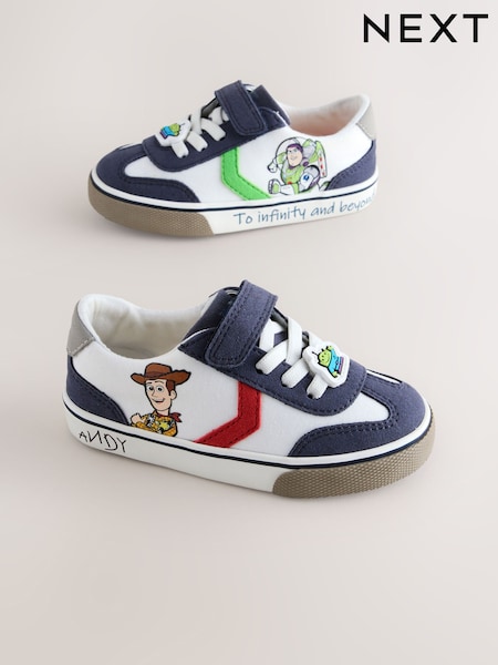 White Toy Story Touch Fastening Elastic Lace Trainers (W66299) | £24 - £27