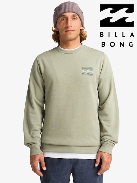 Billabong Grey Foundation Backprint Graphic Logo Sweatshirt (W66309) | £55