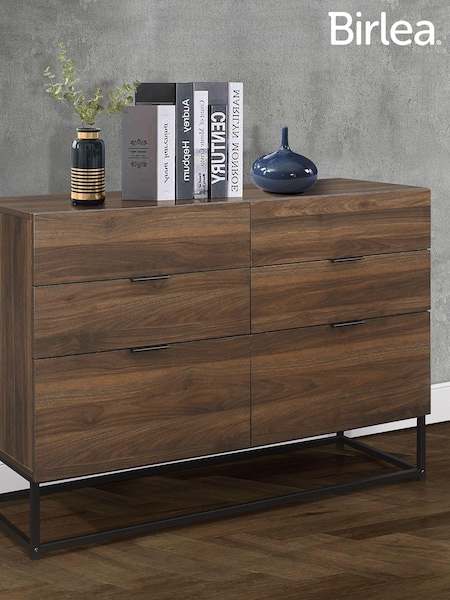 Birlea Walnut Houston 6 Drawer Chest (W66396) | £300