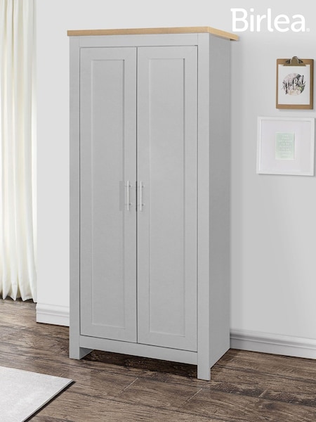 Birlea Grey and Oak Highgate 2 Effect Wardrobe (W66423) | £249
