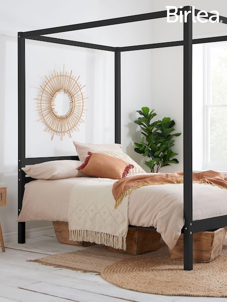 Birlea Black Mercia Four Poster Bed (W66434) | £360 - £378