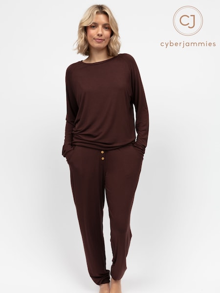 Cyberjammies Brown Slouch Jersey Pyjamas Set (W66483) | £48