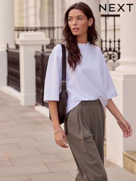 White N. Premium Short Sleeve Crew Neck T-Shirt (W66553) | £19