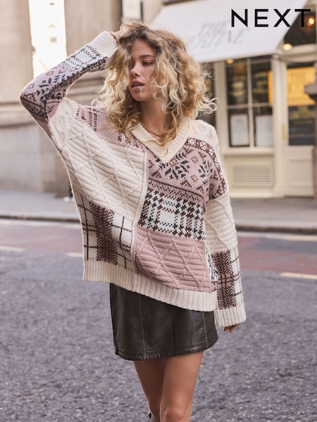 Brown Distressed Faux Leather Mini Skirt (W66664) | £28