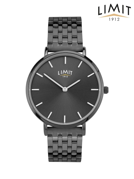 Limit  36mm Womens Round Gun Metal Analogue Watch with Gun Metal Bracelet (W66779) | £40