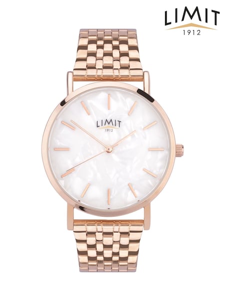 Limit  35mm Womens Round Rose Gold Analogue Watch with Rose Gold Bracelet (W66794) | £40