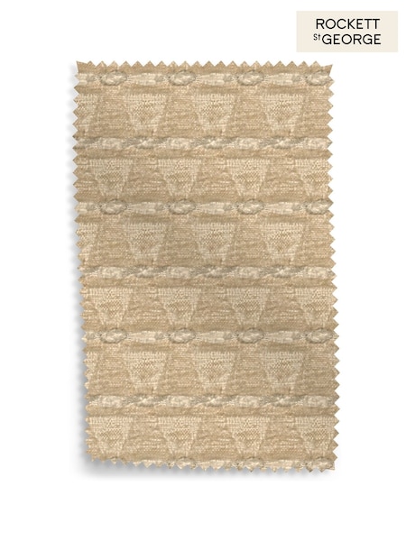 Rockett St George Natural Whisper Boutique Geo Upholstery Swatch (W66943) | £0