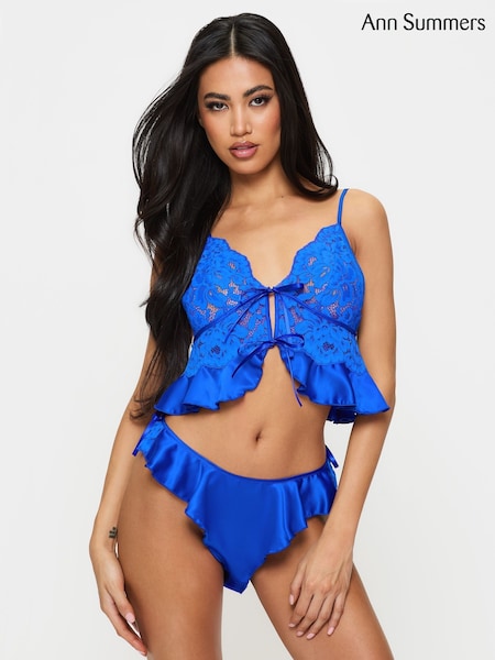Ann Summers Blue Intense Desire Satin Cami Set (W66955) | £28