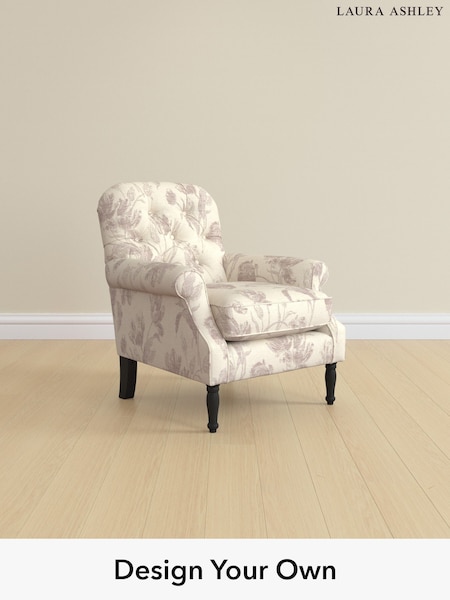 Gosford Weave/Dusky Plum Purple Cambridge Button Back By Laura Ashley (W66956) | £825