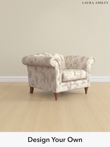 Gosford Weave/Dusky Plum Purple Gloucester Button Back By Laura Ashley (W66961) | £950