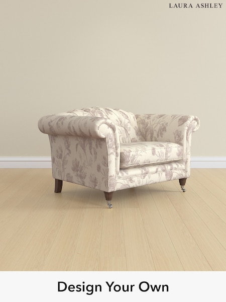 Gosford Weave/Dusky Plum Purple Gloucester Button Back By Laura Ashley (W66961) | £1,050