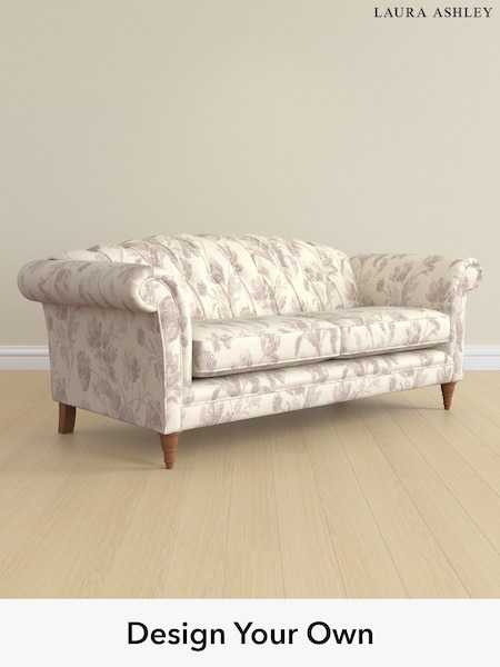 Gosford Weave/Dusky Plum Purple Gloucester Button Back By Laura Ashley (W66961) | £1,525