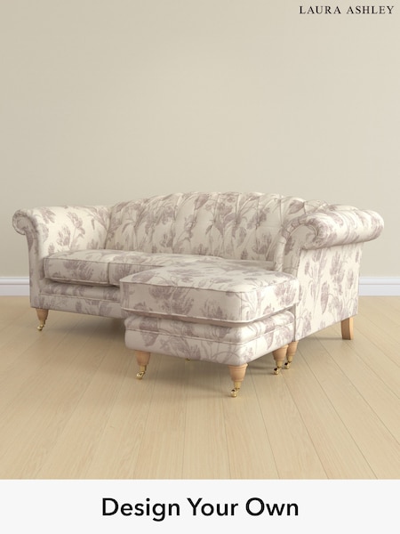 Gosford Weave/Dusky Plum Purple Gloucester Button Back By Laura Ashley (W66961) | £1,900