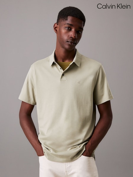 Calvin Klein Green Pima Cotton Polo Shirt (W67052) | £85