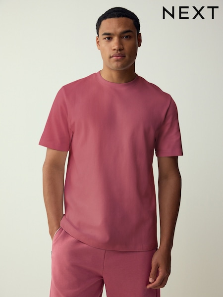 Pink Regular Fit Smart Soft Touch Heavyweight T-Shirt (W67069) | £16
