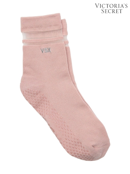Victoria's Secret Bare All Pink VSX Sports Grip Socks (W67088) | £9