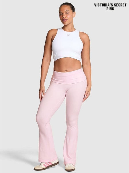 Victoria's Secret PINK Pink Tulip Foldover Flares Leggings (W67127) | £46
