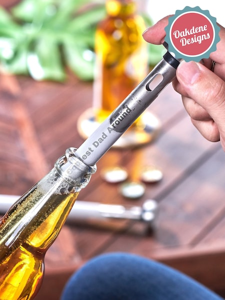 Oakdene Metallic Personalised Set of Metal Beer Chiller Sticks (W67171) | £29