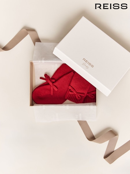 Reiss Red Rivelin Cashmere Boots And Mittens Set 2 Pack (W67249) | £45