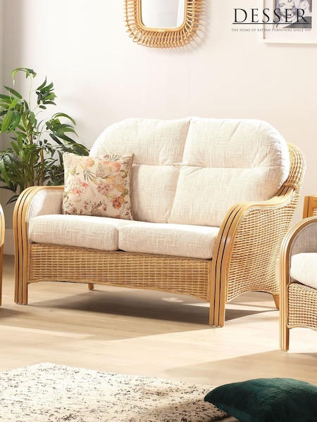 Desser Light Oak Centurion 3 Seat Fabric Sofa (W67599) | £936