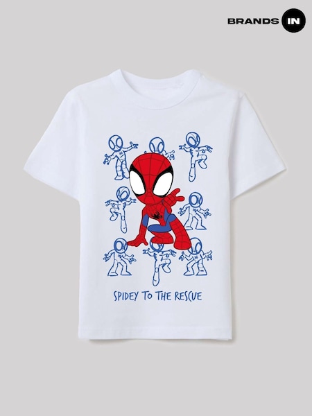 Brands In White Spider-Man Marvel To The Rescue T-Shirt (W67693) | £18
