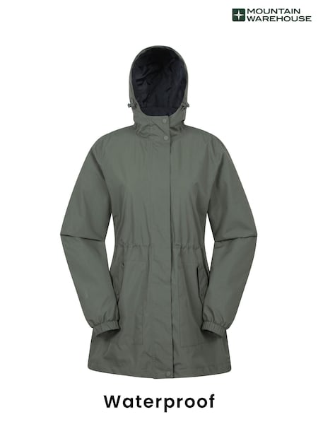 Mountain Warehouse Green Womens Rainfall Waterproof Jacket (W67715) | £58