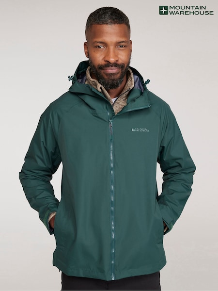 Mountain Warehouse Green Mens Gateley Waterproof Jacket (W67757) | £55