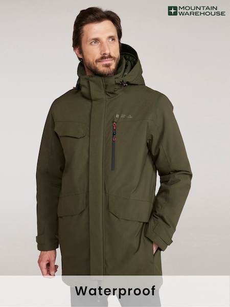 Mountain Warehouse Green Mens Reid Waterproof Lightweight Padded Jacket (W67797) | £105