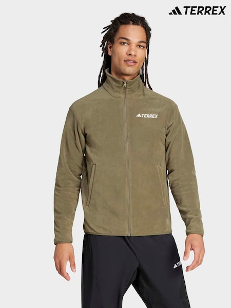 adidas Green Terrex Multi Essentials Full Zip Fleece Jacket (W67802) | £40