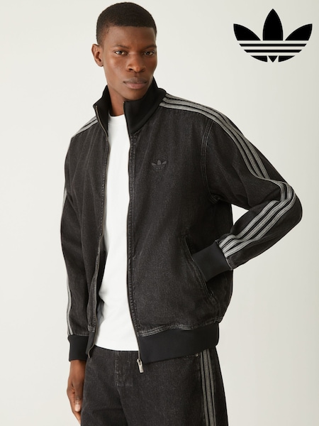 adidas Originals Black Adicolor Denim Firebird Track Top (W67890) | £85