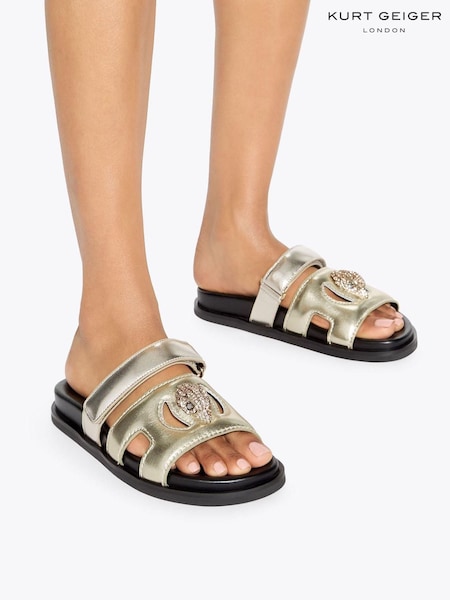 Kurt Geiger London Gold Eagle Cut Out Sandals (W67918) | £179