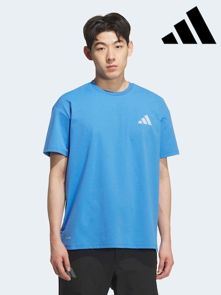 adidas Blue Xploric Climacool Graphic T-shirt (W67935) | £35