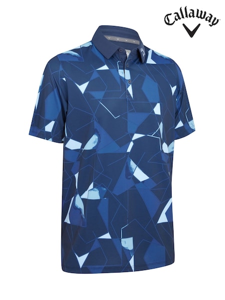 Callaway Apparel Blue Kick Flip Print Polo Shirt (W68171) | £55