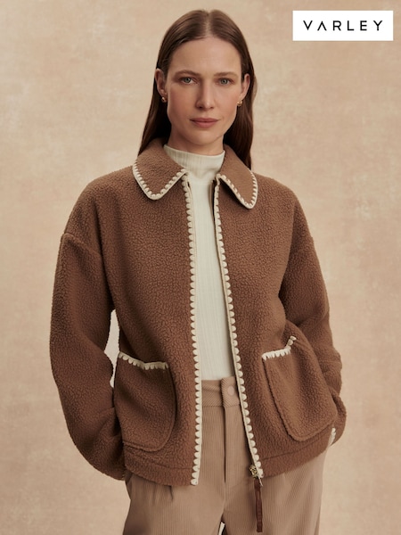Varley Cocoa Dust Ruiko Zip Through Fleece (W68195) | £142